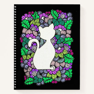 Doodle Cat 8.5" x 11" Spiral Notebook