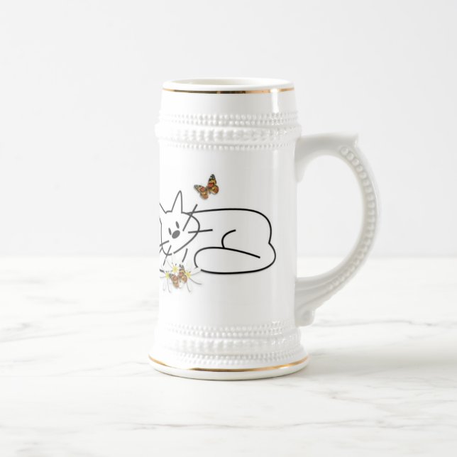 Doodle Cat Beer Stein (Right)