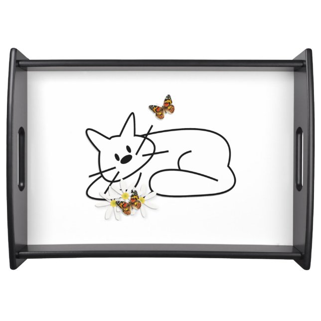 Doodle Cat Serving Tray (Front)