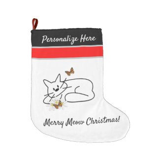 Doodle Cats Love Christmas Stockings