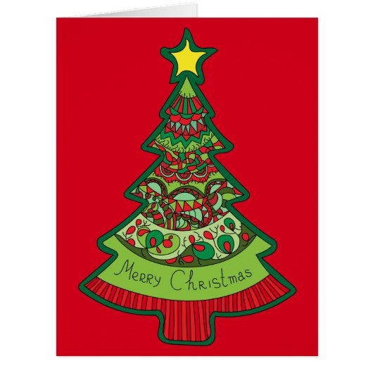 Doodle Christmas Tree Cards (Front)