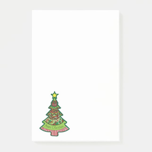 Doodle Christmas Tree Post-it Notes (Front)