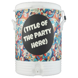 Doodle Collage Party, Beverage Cooler