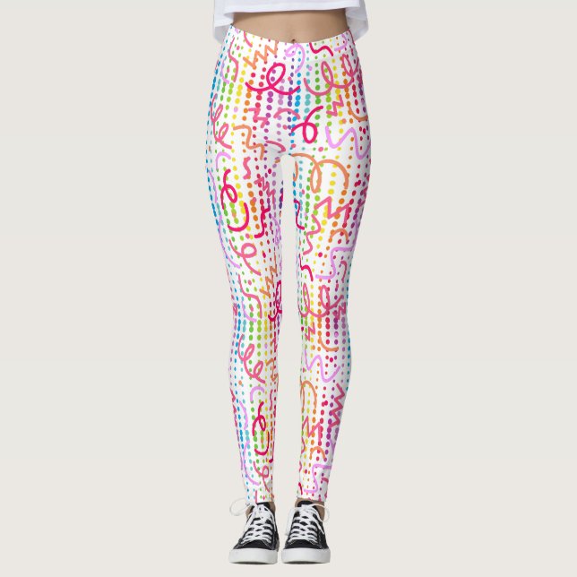 Doodle Color Beads Leggings (Front)