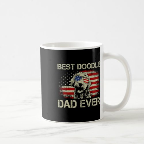 Doodle Dad Ever Goldendoodle 4th Of July Gift  Coffee Mug