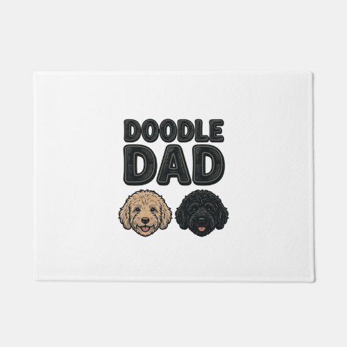 Doodle Dad Vintage Dog Dad Shirt Design_1 Doormat