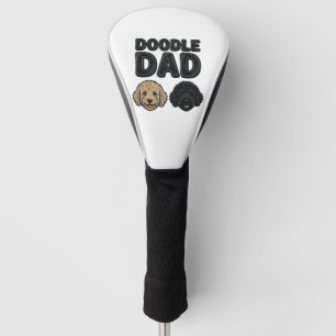 Doodle Dad Vintage Dog Dad Shirt Design_1 Golf Head Cover