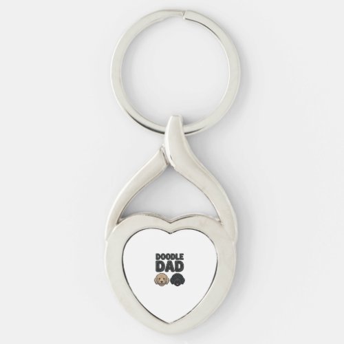 Doodle Dad Vintage Dog Dad Shirt Design_1 Keychain