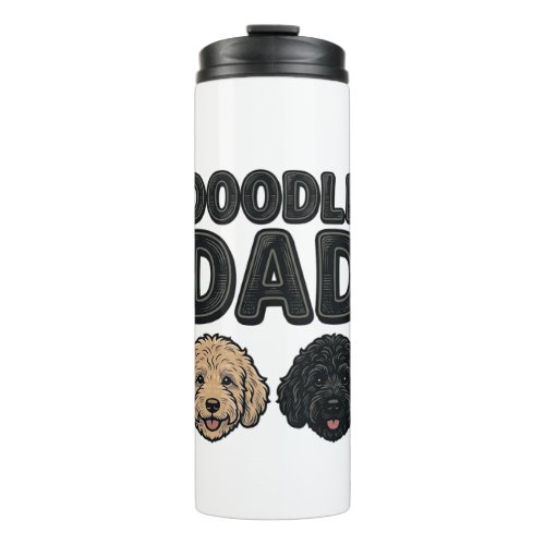 Doodle Dad Vintage Dog Dad Shirt Design_1 Thermal Tumbler