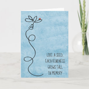 Doodle Daisy with Ladybug thank you Card