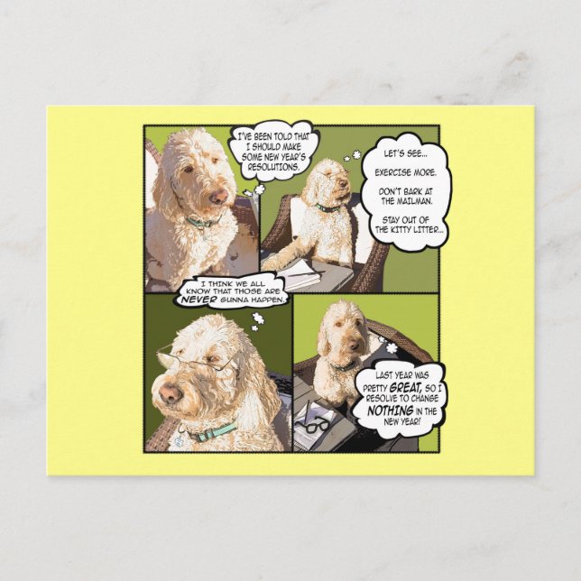 Doodle Days Comics New Year Postcard (Front)