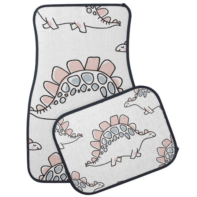 Doodle Dinosaurs: Hand Drawn Fun. Car Floor Mat (Set)