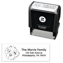 Doodle Dog Address Stamp