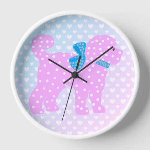 Doodle Dog Baby Young Girl Clock