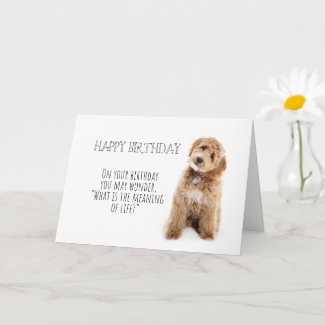 Doodle Dog Birthday Card (Small Plant)