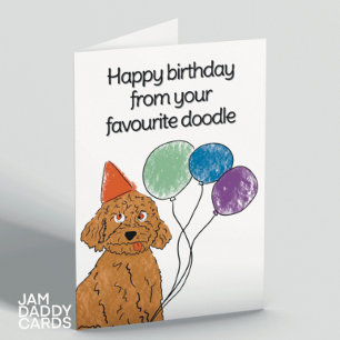 Doodle Dog Birthday Card