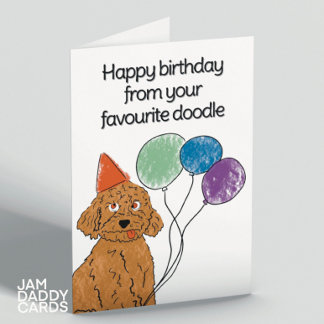 Doodle Dog Birthday Card