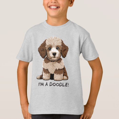 Doodle Dog cute Aussiedoodle Puppy Kids T_Shirt