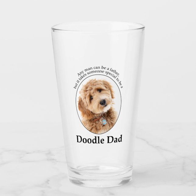 Doodle Dog Dad Glass (Front)