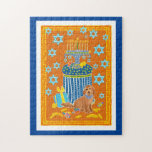 Doodle Dog Hanukah jigsaw puzzle<br><div class="desc">If a Doodle Dog is part of your family,  it will be happy to share in the festivities! This Doodle is ready for fun! This 252 piece jigsaw puzzle is a fun family activity for Hanukkah.</div>