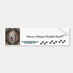 Doodle Dog Have a Happy Doodle Day Bumper Sticker