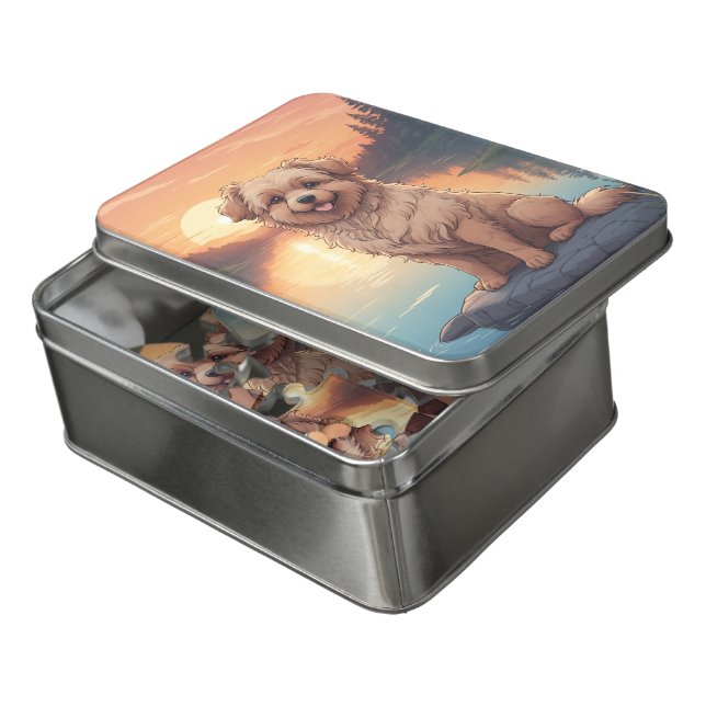 Doodle dog jigsaw puzzle (Lid Open)