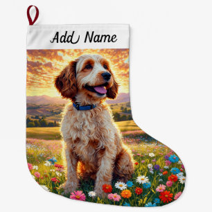 Doodle Dog Large Christmas Stocking