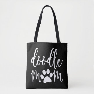 doodle dog mom tote bag