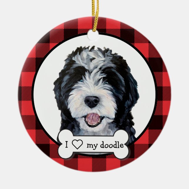 Doodle Dog Ornament (Front)