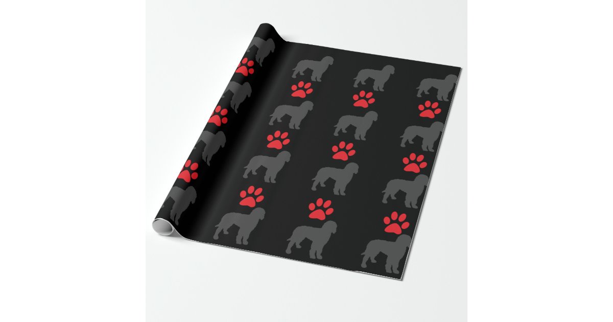 Dog Pawprint Trail Wrapping Paper Sheets | Zazzle