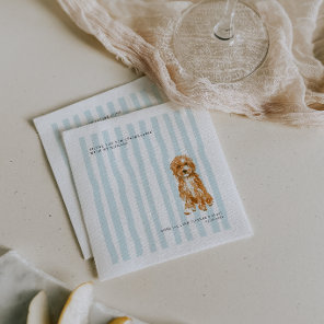 Doodle Dog | Personalized Pet Illustration Wedding Napkins