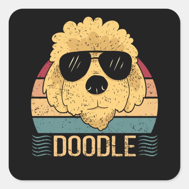 Doodle Dogs Goldendoodle Dog Owner Square Sticker (Front)