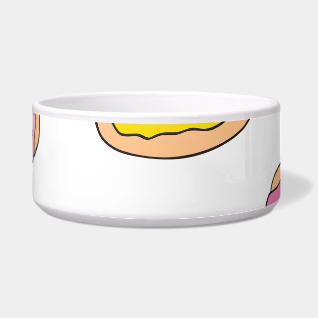 Doodle donuts pattern, seamless design. bowl (Front)