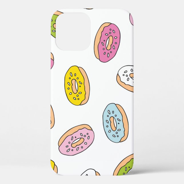 Doodle donuts pattern, seamless design. Case-Mate iPhone case (Back)