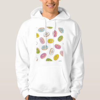 Doodle donuts pattern, seamless design. hoodie