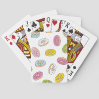 Doodle donuts pattern, seamless design.