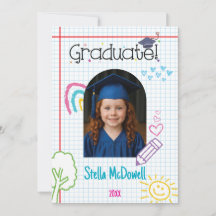 Doodle Dreams Graduation Invitation