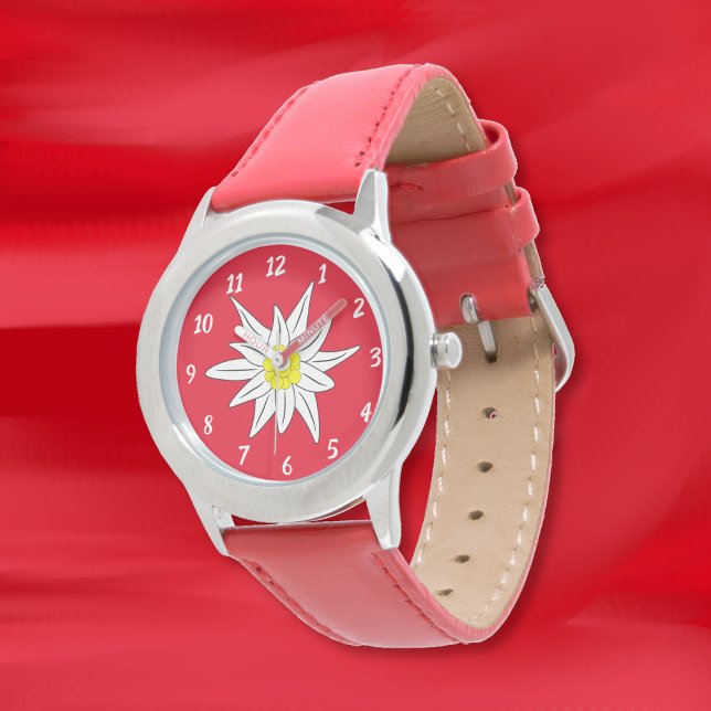 Doodle Edelweiss flower kid red beginner watch (Creator Uploaded)
