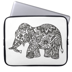 Doodle Elephant Laptop Sleeve