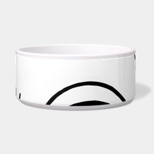 Doodle eye, creative seamless pattern. bowl