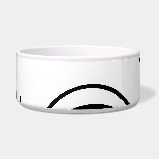 Doodle eye, creative seamless pattern. bowl (Front)