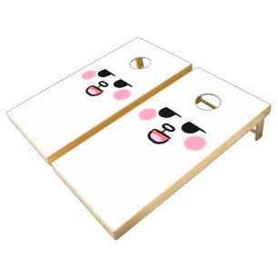 Doodle Face Blush Cornhole Set
