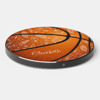 doodle feathers paislies flowers boho basketball wireless charger
