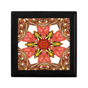 Doodle Floral Art Print Jewelry Box