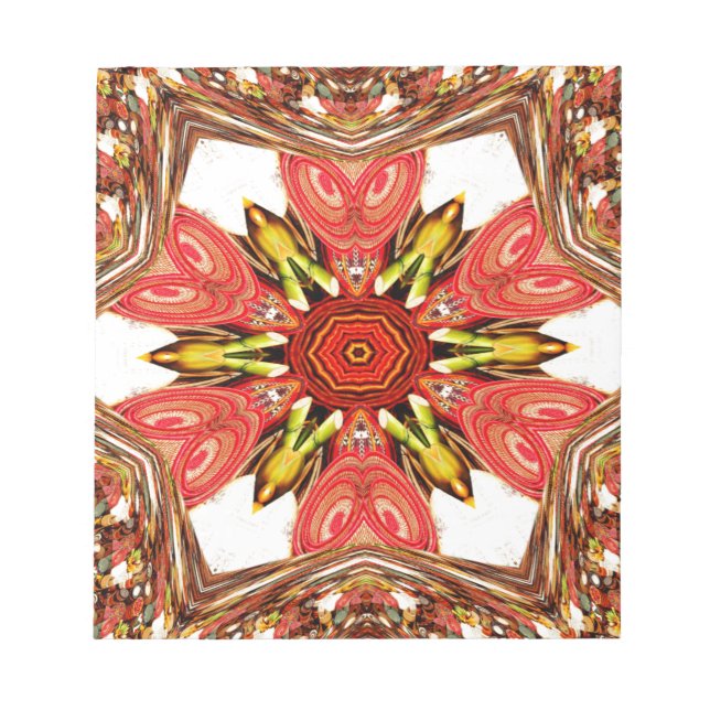 Doodle Floral Art Print Notepad (Front)