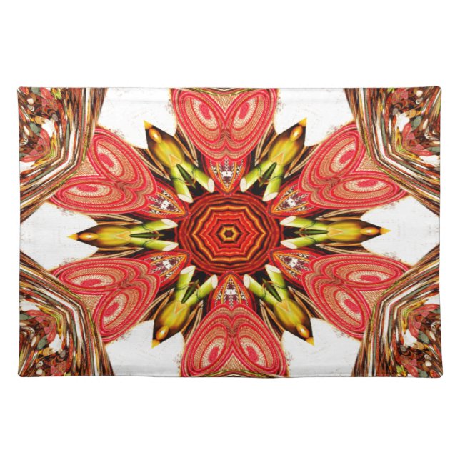 Doodle Floral Art Print Placemat (Front)