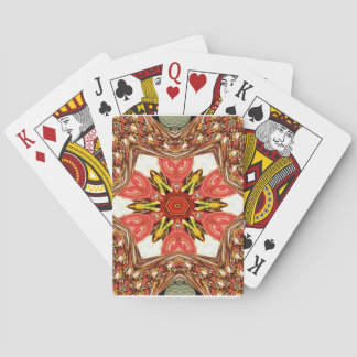Doodle Floral Art Print Poker Cards