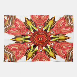 Doodle Floral Art Print Towel