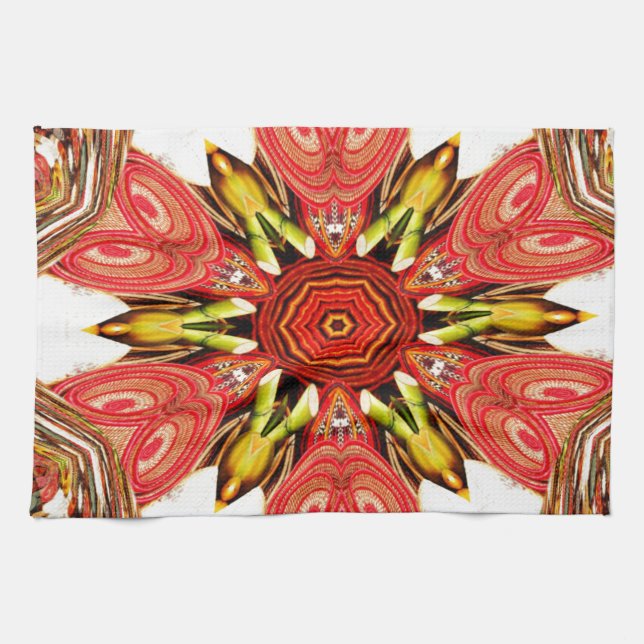 Doodle Floral Art Print Towel (Horizontal)