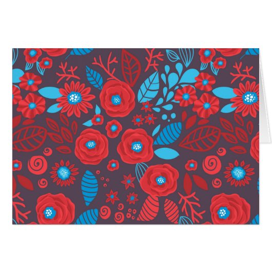 Doodle floral pattern cards (Front Horizontal)